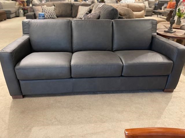 Gray leather sleeper sofa shop